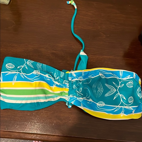 Women’s bikini top  Swimwear in Blue and Yellow - Picture 1 of 3